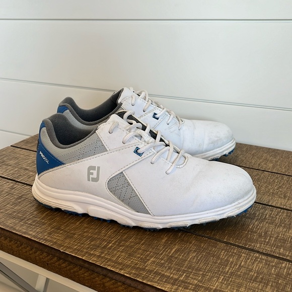 FootJoy Other - Kids Foot Joy Pro SL Golf Shoe White/Blue - Size 3